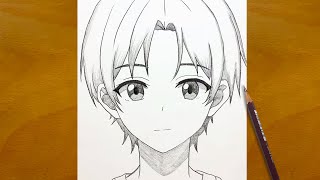 Anime Sketch  How to Draw a Cute Anime Boy Step by Step – Easy Pencil Drawing for Beginners [upl. by Jeffy]