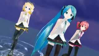 【MMD】FREELY TOMORROW Ver1（Lat式初音ミク・鏡音リン・重音テト，HD） [upl. by Nomrej734]