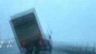 Strong Wind Blows Over Truck [upl. by Adnala]