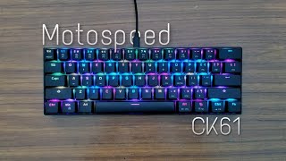 El teclado 60 mecánico más económico  Reseña Motospeed CK61 [upl. by Carolynne]