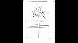 Steps First Angle Orthographic Projection DampT Revision Question 5 [upl. by Haymo]