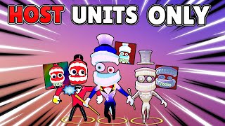 I ONLY USED HOST UNITS TO DEFEAT HARD MODE Circus Tower Defense Roblox [upl. by Albright]