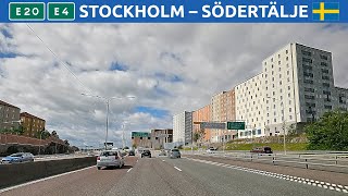 Driving in Sweden Stockholm  Södertälje by E20 and E4 4K [upl. by Grim]