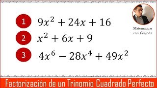 Aprende a Factorizar un Trinomio Cuadrado Perfecto  Video 91 MateYisus [upl. by Adachi]