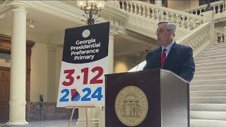 Georgia Sec State Brad Raffensperger announces presidential primary date for 2024 election [upl. by Evers]