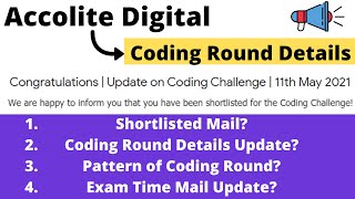 Accolite Coding Round Test Pattern amp Instructions Update  Accolite Digital Hiring accolite [upl. by Ariik150]