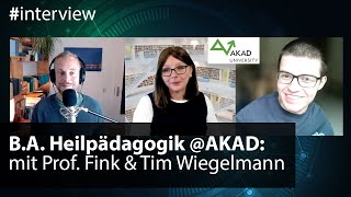 Heilpädagogik Studium an der AKAD University Prof Fink amp Botschafter Wiegelmann im Interview [upl. by Navis]