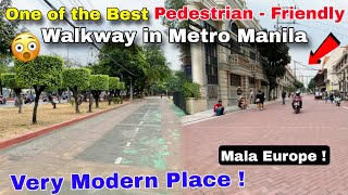 One of the Best Pedestrian  Friendly Walkways in Metro Manila  Very Modern Look  2024 [upl. by Asikal815]