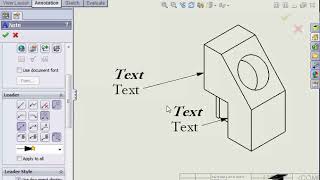 How to add Note Annotations in Solidworks Drawings [upl. by Mamie]