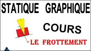 STATIQUE GRAPHIQUE LE FROTTEMENT COURS [upl. by Eustatius]