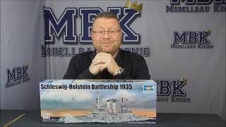 MBK packt aus 090  1350 Schleswig Holstein Battleship 1935 Trumpeter 05354 [upl. by Oicnerual]