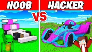 RACE CAR BUILD BATTLE In Minecraft  NOOB VS PRO CHALLENGE [upl. by Ail]