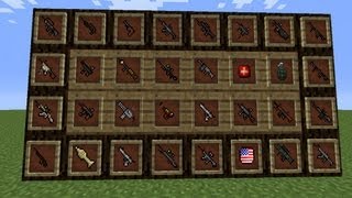 Minecraft Ferullos Guns Mod Review [upl. by Nabe]