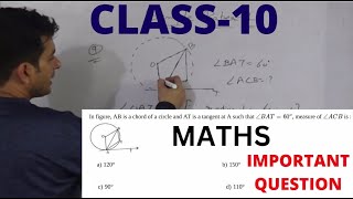 In adjoining fig AB is a chord of a circle and AT is the tangent at A such that ∠BAT60o∠ACB [upl. by Llerroj]