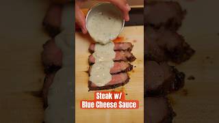 Steak w Blue Cheese Sauce steak steakhouse bluecheese tftibbq grilling [upl. by Aelber390]