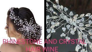 BRIDAL RHINESTONE AND CRYSTAL CROWN OR HAIRBAND HOW TO MAKE BRIDAL HAIR ACCESSARY DIY HAIR WINE [upl. by Stent]