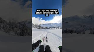 À quelques centimètres de skier sur mon pote  Il y a trop de neige 🤤⛷️☃️ ski neige crash [upl. by Malliw977]