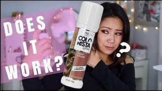 LOREAL COLORISTA SPRAY REVIEW amp DEMO  DOES IT WORK ON DARK HAIR  1 DAY COLOR  ROSE GOLD [upl. by Nylirehc669]