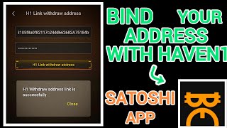 Satoshi App Haven 1 Address Linking Method  Satoshi App  Haven 1 [upl. by Odlanyer299]