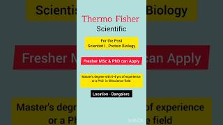 Application for Scientist post at Thermo Fisher Scientific [upl. by Toby53]