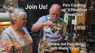 Pas Cooking BananaOat Pancakes A Healthier Breakfast or Snack Frugal Delicious [upl. by Gavriella558]