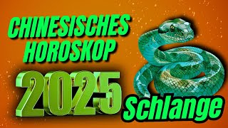 Schlange Chinesisches Horoskop für 2025 [upl. by Eerdna]