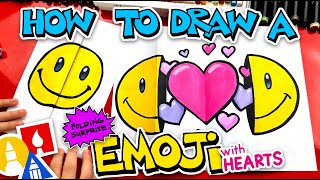 How To Draw An Emoji Folding Surprise With Hearts Inside [upl. by Maggee]