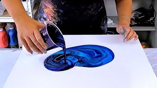 My FAVORITE Acrylic Pouring Techniques Using Just Paint and Water [upl. by Celin]