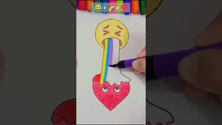 Emoji mixing  Colors  Tonni art and craft shorts viral trending youtubeshorts [upl. by Notsua]