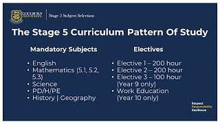 Stage 5 Subject Selection information [upl. by Iadrahs]