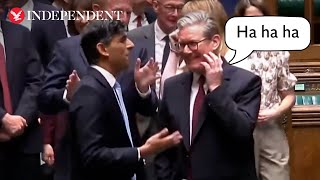 Keir Starmer and Rishi Sunak laugh together weeks after Labour beats Tories [upl. by Tabbitha]