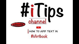 How to add text in iArtbook [upl. by Magdalene]