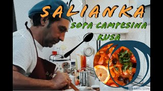 SOLIANKA salianka Солянка Sopa Rusa a base de Encurtidos y Carne Ahumada [upl. by Eanrahs428]