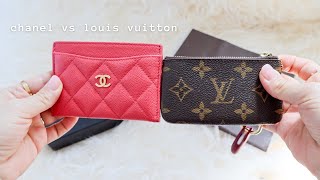 CHANEL Card Holder vs Louis Vuitton Key Cles  Are they worth it [upl. by Enal]