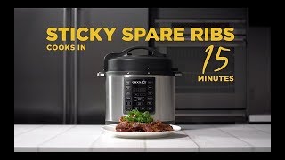 Express Crock Sticky Spare Ribs Recipe [upl. by Oitaroh]