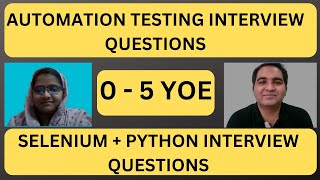 Selenium With Python Interview Questions and Answers  Python Interview Questions 2 YOE [upl. by Enyak356]