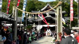 赤穂八幡宮の秋祭り2011（その2）鼻高・獅子舞～屋台練り [upl. by Marybella]