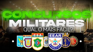 DO MAIS FÁCIL PARA O MAIS DIFÍCIL  Minha Classificação dos Concursos Militares [upl. by Ennirac]