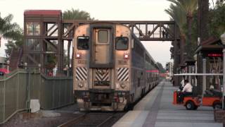 Fullerton CA Amtrak Surfliners and Metrolink 1513 [upl. by Eremehc]