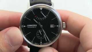 Junkers German Automatic Bauhaus Watch with Power Reserve 60602 [upl. by Jagir625]