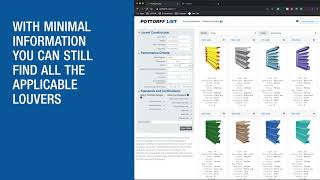 Pottorff Louver Information and Selection Tool LIST [upl. by Eartnoed156]