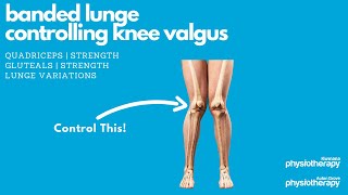 Banded Lunge Controlling knee valgus [upl. by Aramo479]