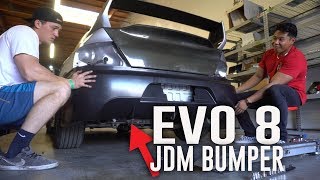 INSTALLING THE EVO 8 JDM REAR BUMPER [upl. by Seagraves]