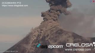 July 1 2021  Explosion  Volcan De Fuego Guatemala  Via Crelosa [upl. by Ekez824]