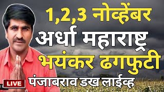 🔴 Panjabrao Dakh Live  पंजाबराव डख लाईव्ह  हवामान अंदाज  havaman andaj today [upl. by Zetnom184]