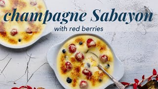 15Minute Luxury Dessert Learn How to Make a Delicious Champagne Sabayon with Fresh Berries [upl. by Birgitta793]