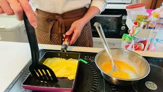 Easy recipe for tamagoyaki japanese food satisfyingsound tamagoyaki japanesefood deliciousfood [upl. by Mollee783]