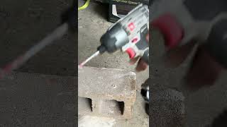 Hammer Drill Vs Impact Driver On Concrete Block [upl. by Enilesor]