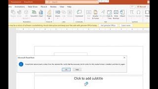 Sửa lỗi powerpoint cannot insert a video from the selected file [upl. by Peednus651]