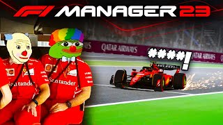 Tyres cant Survive Qatar  F1 Manager 23 Career [upl. by Aneehsak]